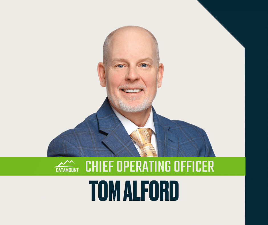 Tom Alford joins Catamount headshot graphic